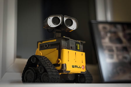 Wall-E plastic toy in macro photography thumbnail