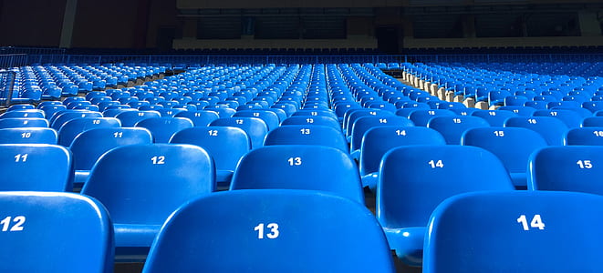 blue gang chair inside gymnasium thumbnail