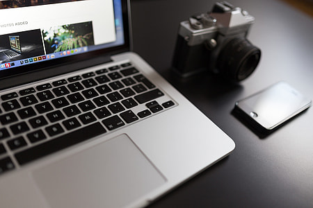 turned on black and gray laptop computer thumbnail