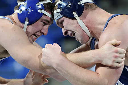 two men wrestling close-up photo thumbnail