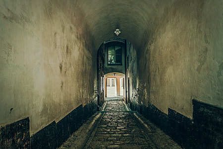 white and black painted wall tunnel thumbnail