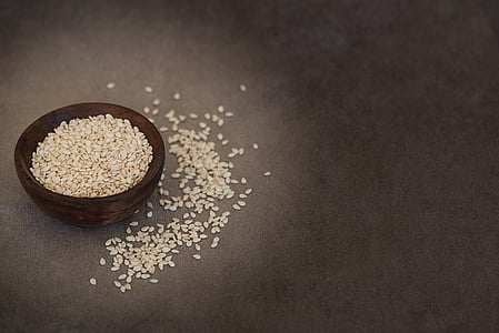 white sesame seeds on bowl thumbnail