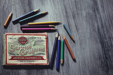 School Crayons with box thumbnail