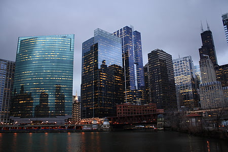 low angle photography of high-rise buildings thumbnail