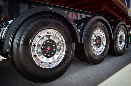 three chrome truck wheels and tires thumbnail