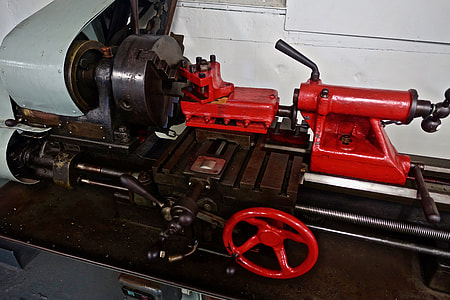 red and black lathe machine thumbnail