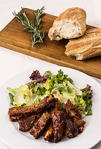 plate of cooked meat with vegetables thumbnail