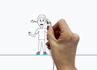 boy illustration listening to music thumbnail