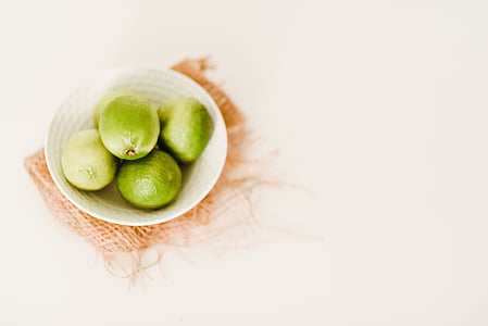 bowl of green lime fruits thumbnail