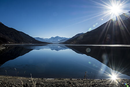 lake near mountain thumbnail