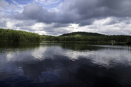 Great Skies and landscape with water reflections at Algonquin Provincial Park, Ontario thumbnail