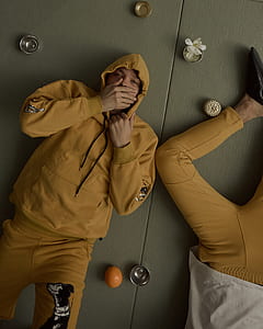 top view photography of two person upside down thumbnail