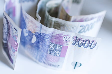 Detail of czech money. The czech currency. thumbnail