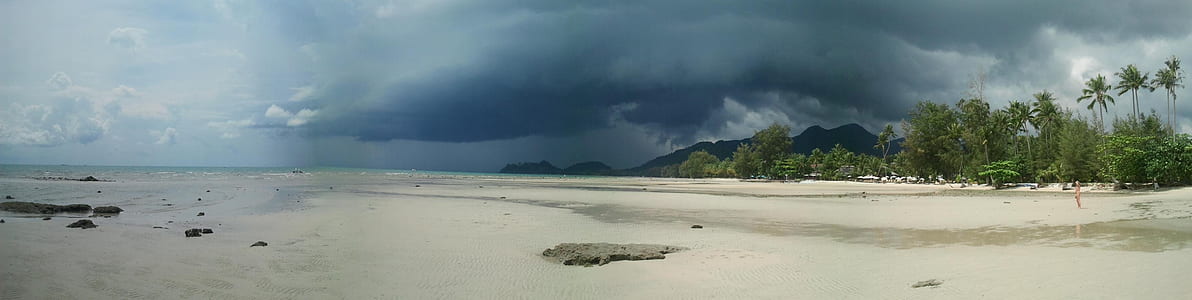 empty beach under humid weather thumbnail