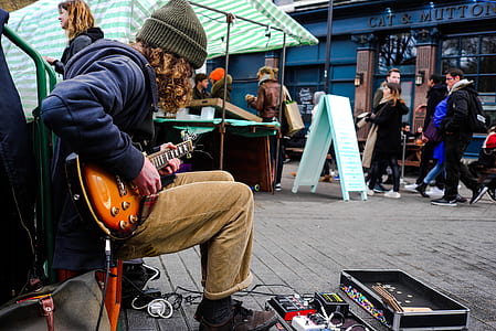man playing guitar on the street thumbnail