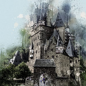 brown castle illustration thumbnail