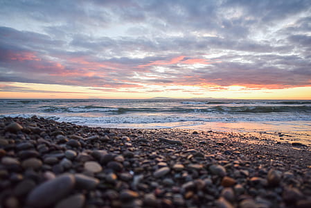 seashore during sunset thumbnail