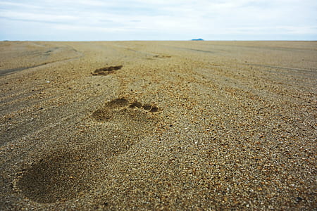footprints on the sand thumbnail