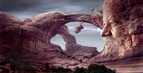 mountain with man face thumbnail
