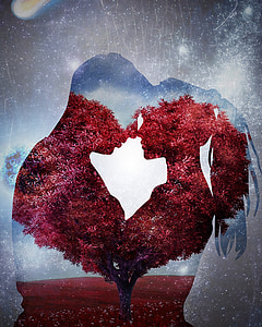 silhouette of man and woman illustration thumbnail