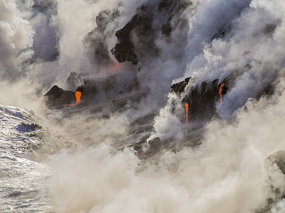 volcano emitting sulfuric acid and lava thumbnail