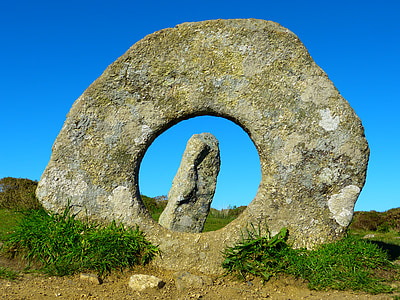round gray stone at daytime thumbnail
