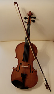 brown violin with bow thumbnail