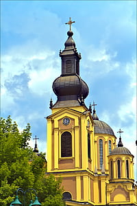 yellow and black concrete church thumbnail