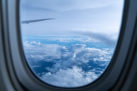 window, airplane, wing, flying thumbnail