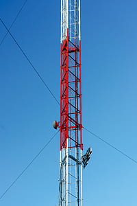 red and white metal electric post thumbnail