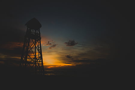 silhouette photography of tower thumbnail