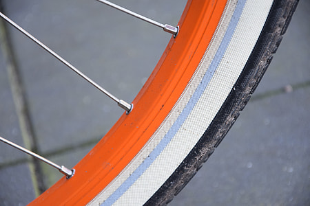 orange bicycle wheel thumbnail