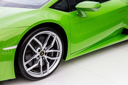 A bright green Lamborghini sports car thumbnail