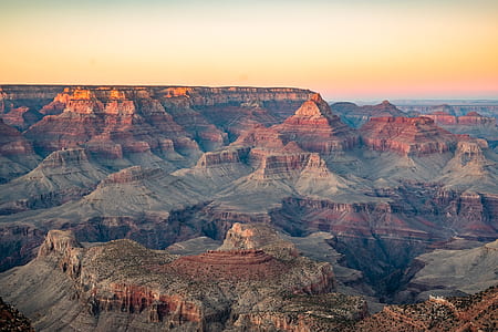 bird's eye photography of rock formations thumbnail