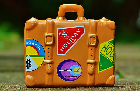 orange plastic suitcase thumbnail