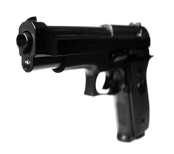 black semi automatic pistol thumbnail