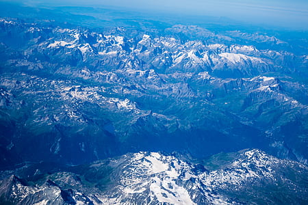 aerial photography of mountains at daytime thumbnail