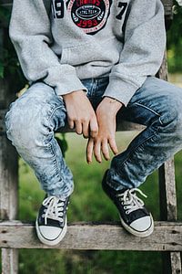 Young boy in the garden thumbnail