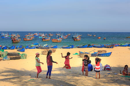 group of children playing on sand thumbnail