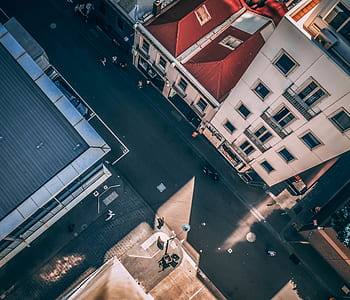 top view of white and red buildings thumbnail