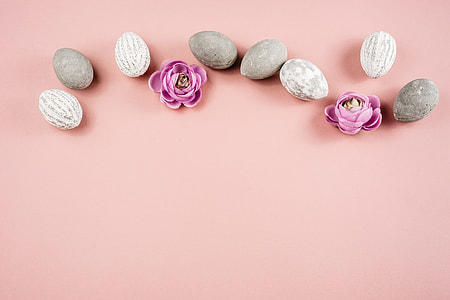 Pink Easter Background with Flowers thumbnail