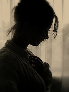 woman near white curtain thumbnail