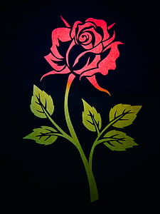 red and green rose illustration thumbnail