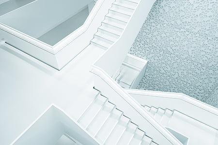 white concrete stairs near gray wall thumbnail