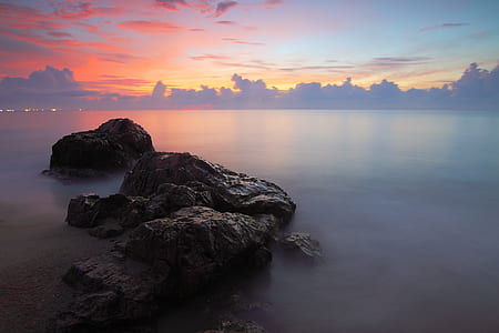 sea, dawn, landscape, sunset thumbnail