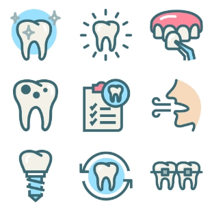 Dental Premium Color Symbol svg vector icon sets