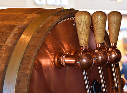 brown wooden barrel beverage dispenser thumbnail