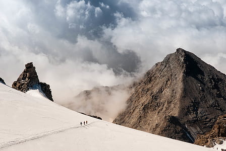 aerial photo gray sand near mountain range thumbnail