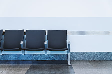 Modern waiting area in the airport. Empty seat thumbnail