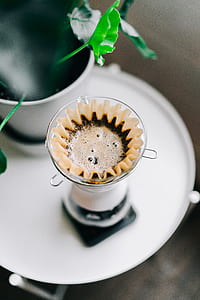 clear glass cup filled with brown liquid thumbnail